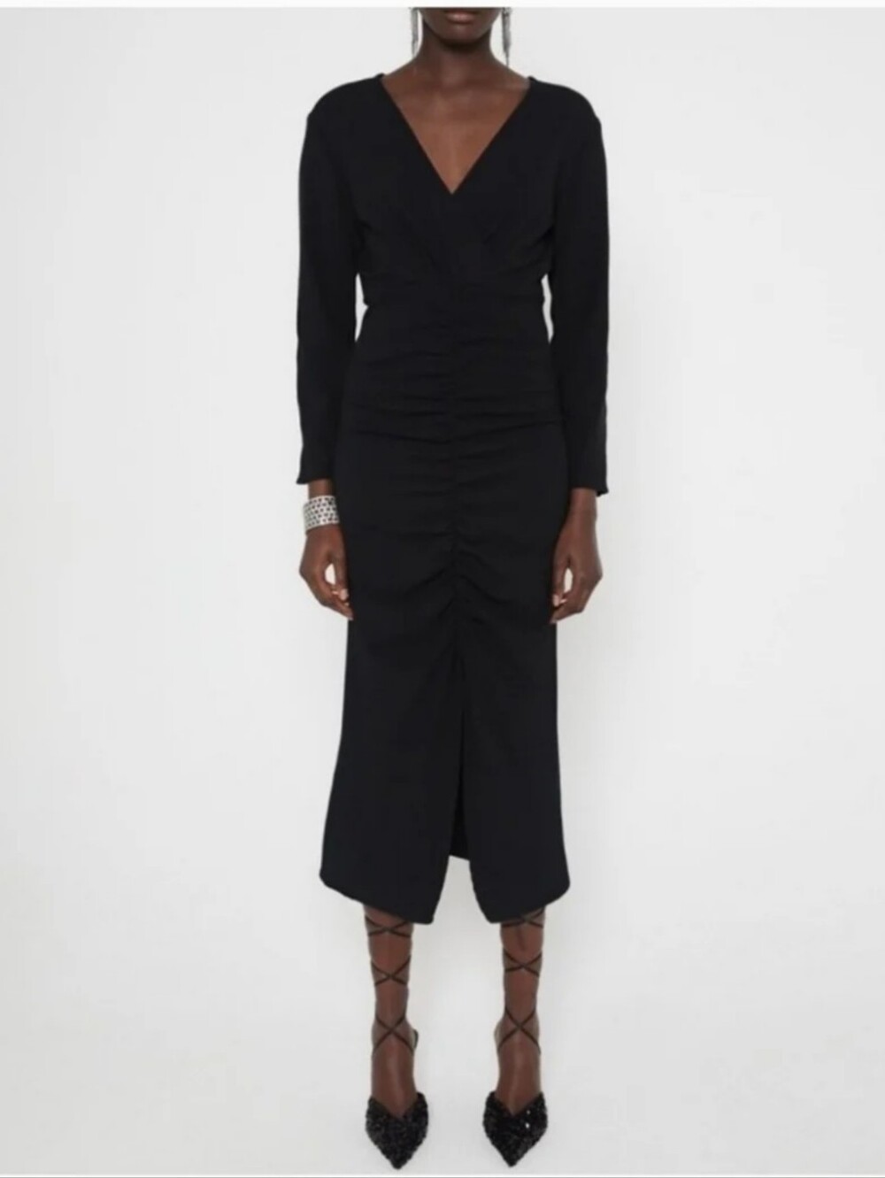 Zara Ruched Midi Dress